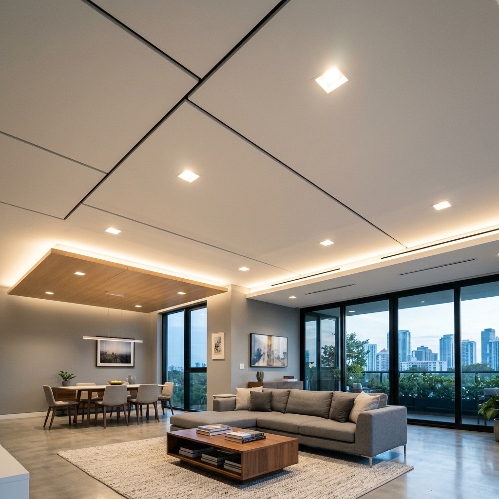 Finished interior ceiling design